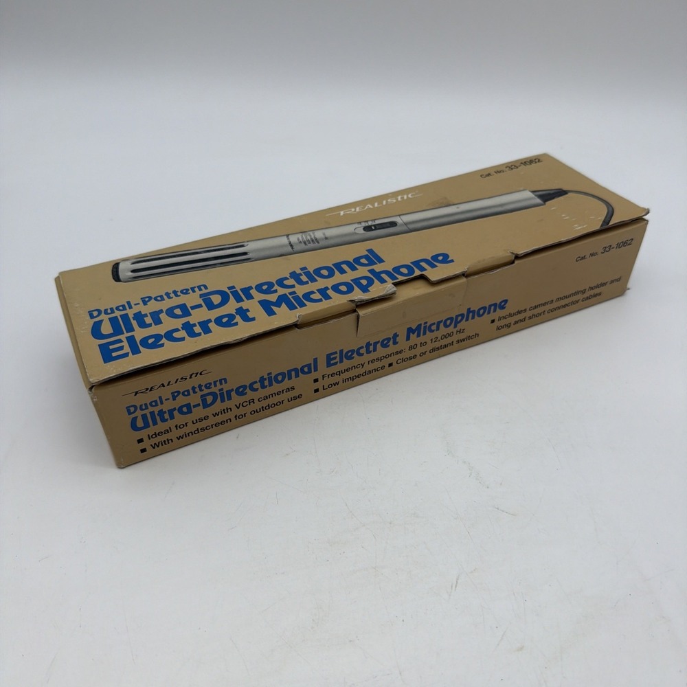 Vintage Dual Pattern Ultra Directional Eletret Microphone by Realistic